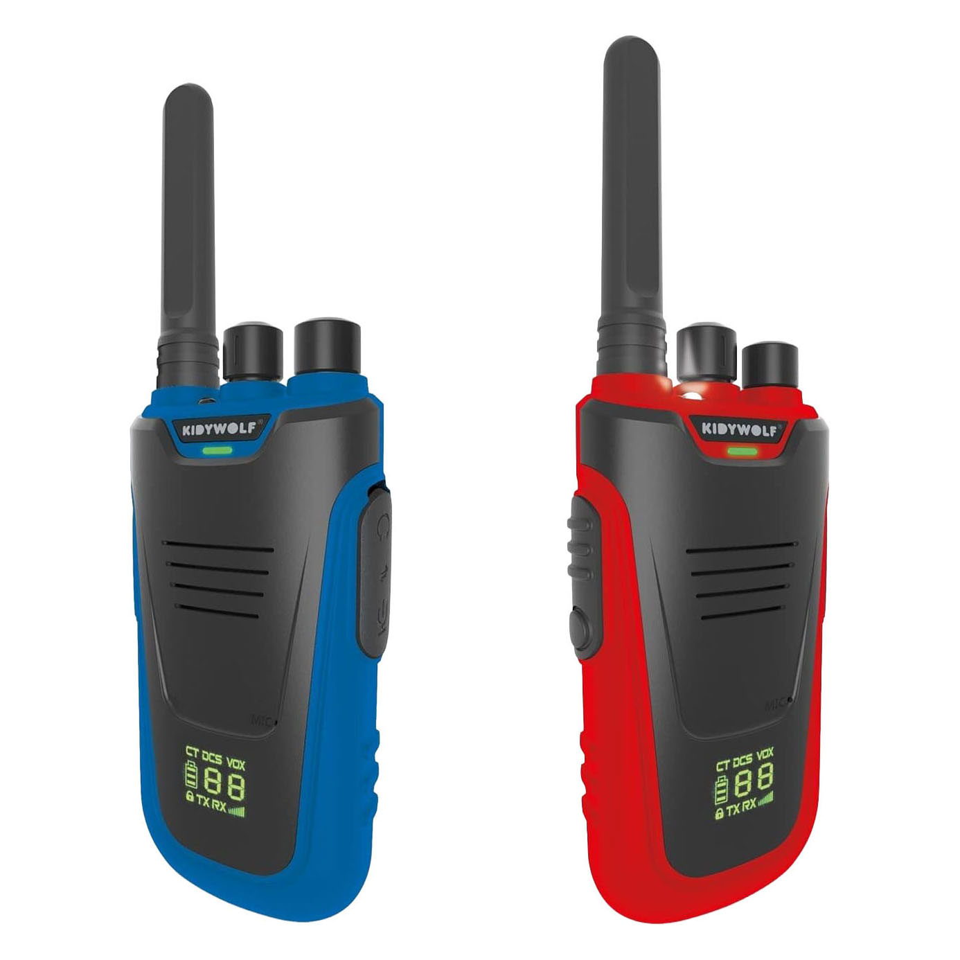 Kidywolf Kidytalk Walkie Talkies Blauw/Rood
