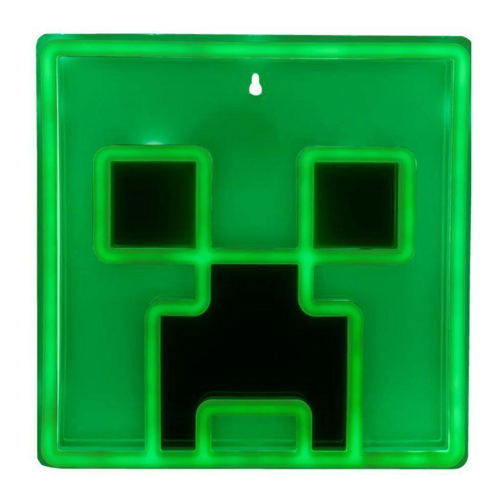 Lampe murale LED néon Minecraft Creeper