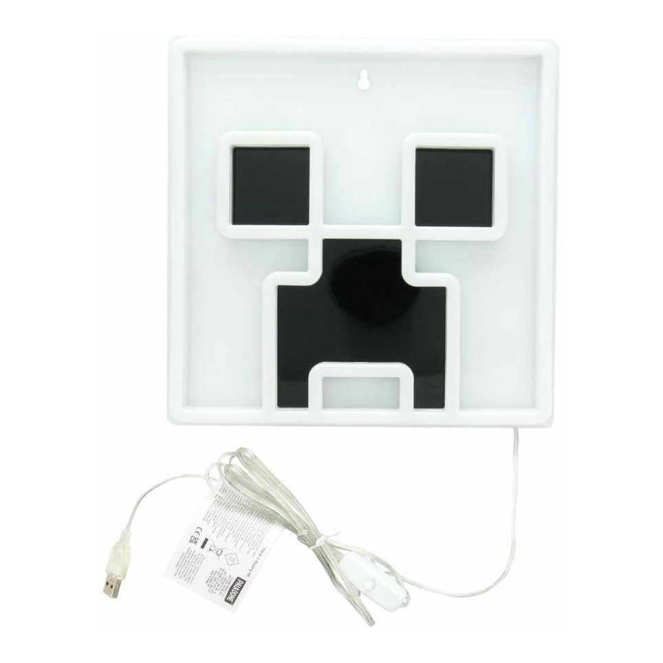 Lampe murale LED néon Minecraft Creeper