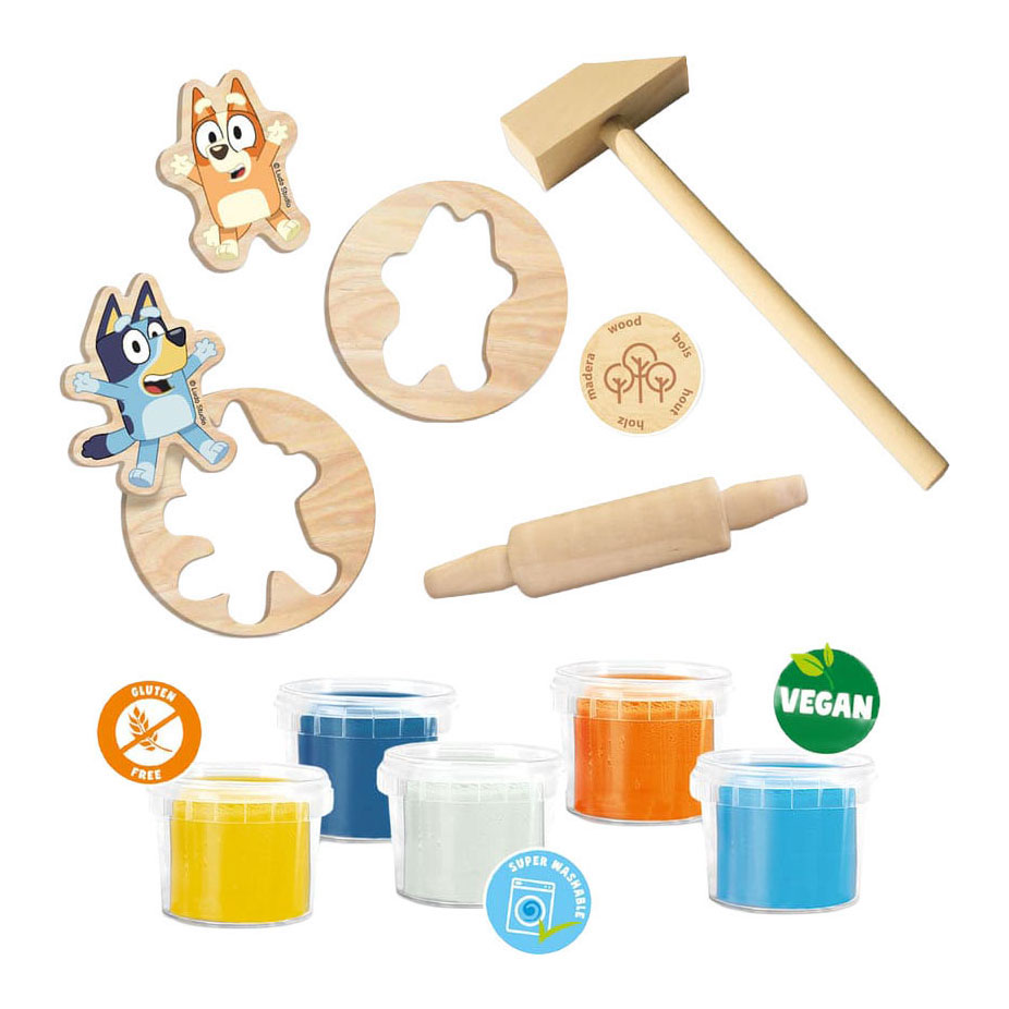SES Klei Mega Set Bluey met Gereedschap - 5 Kleipotjes