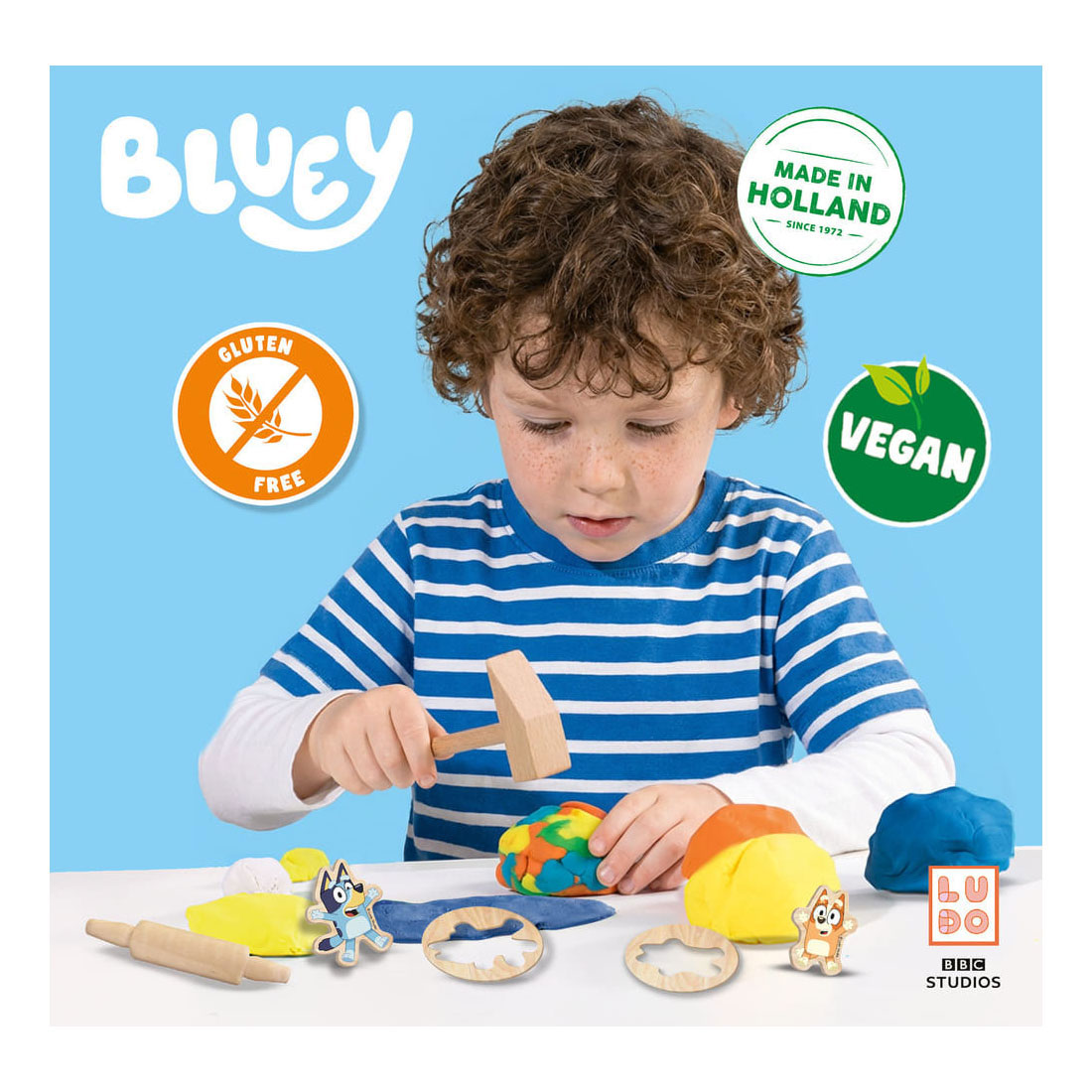 SES Klei Mega Set Bluey met Gereedschap - 5 Kleipotjes