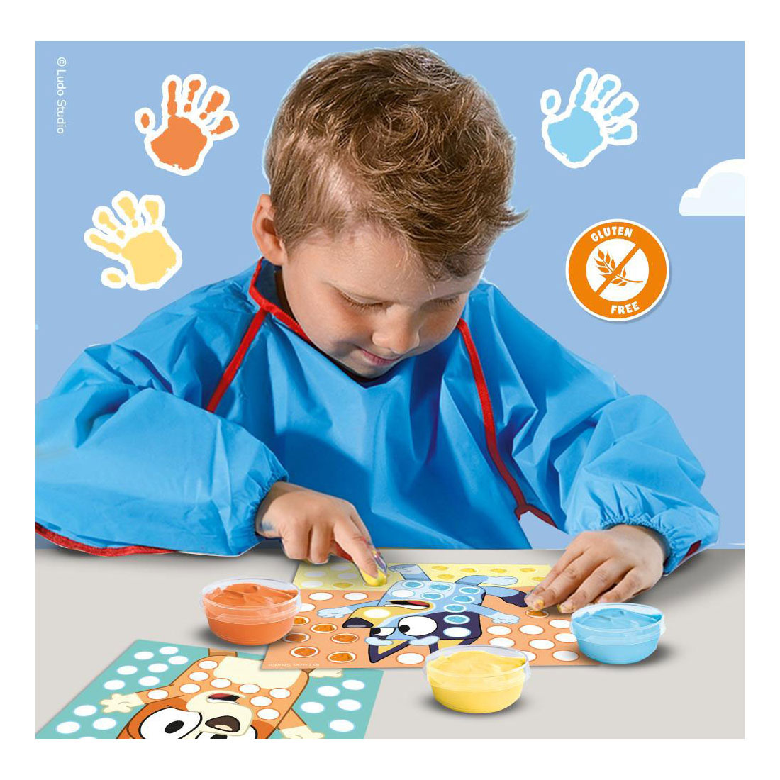 SES Vingerafdruk Verf Kunstwerk Bluey