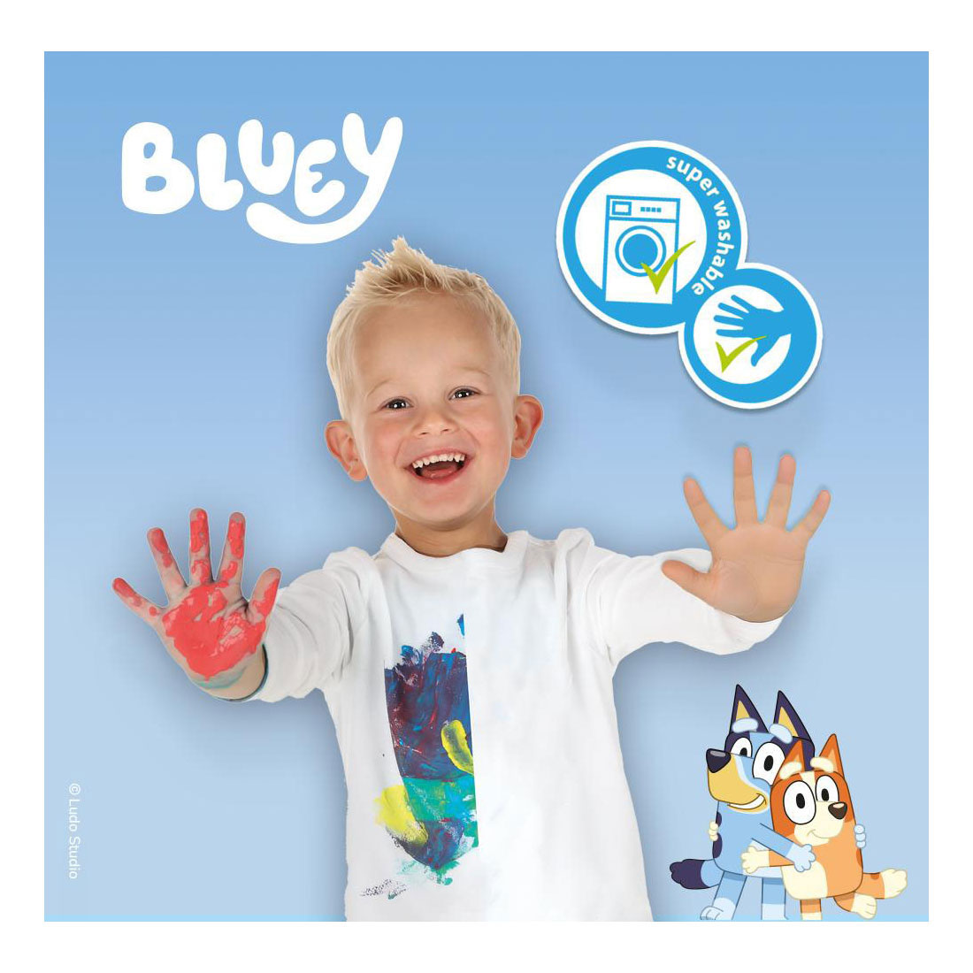 SES Vingerafdruk Verf Kunstwerk Bluey