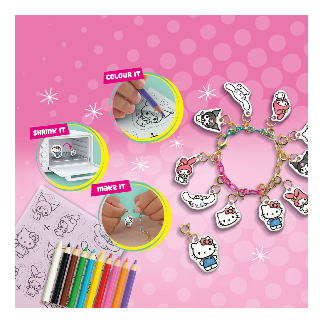 SES Mini Shrinkies Charms Hello Kitty and Friends