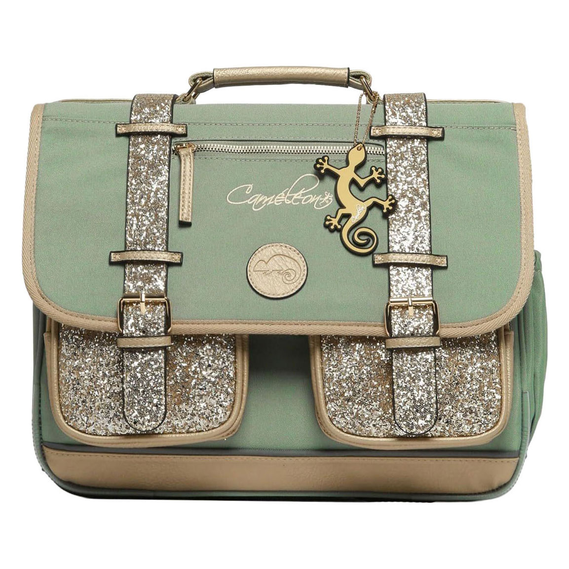 Cartable Caméléon Vert Brillant - 38cm