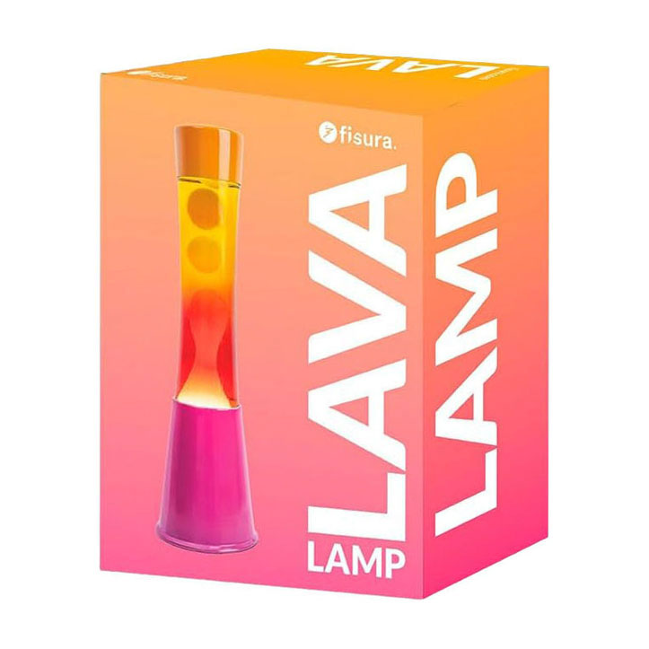 Fisura Lavalamp Tower Farbverlauf Rosa/Orange
