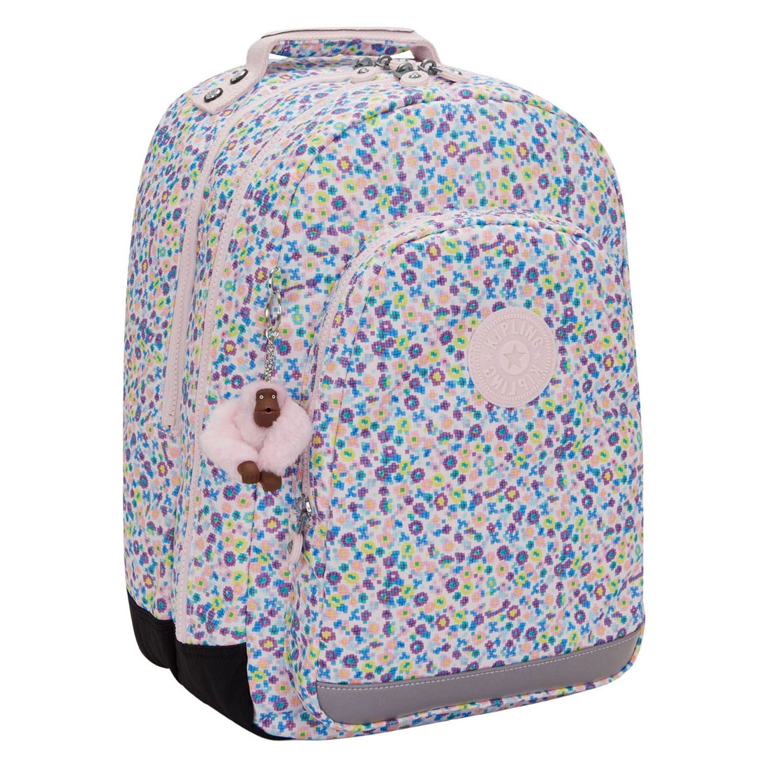 Sac à dos Kipling pour la classe, motif floral numérique