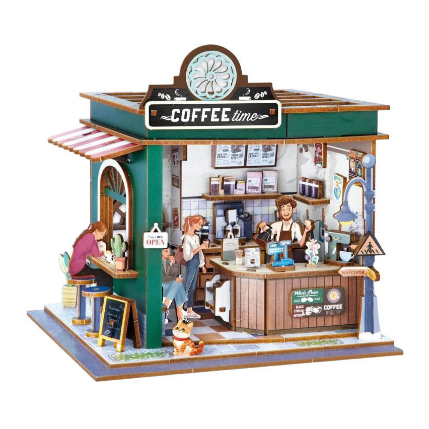 Houten Bouwpakket Diorama Café - 120dlg.