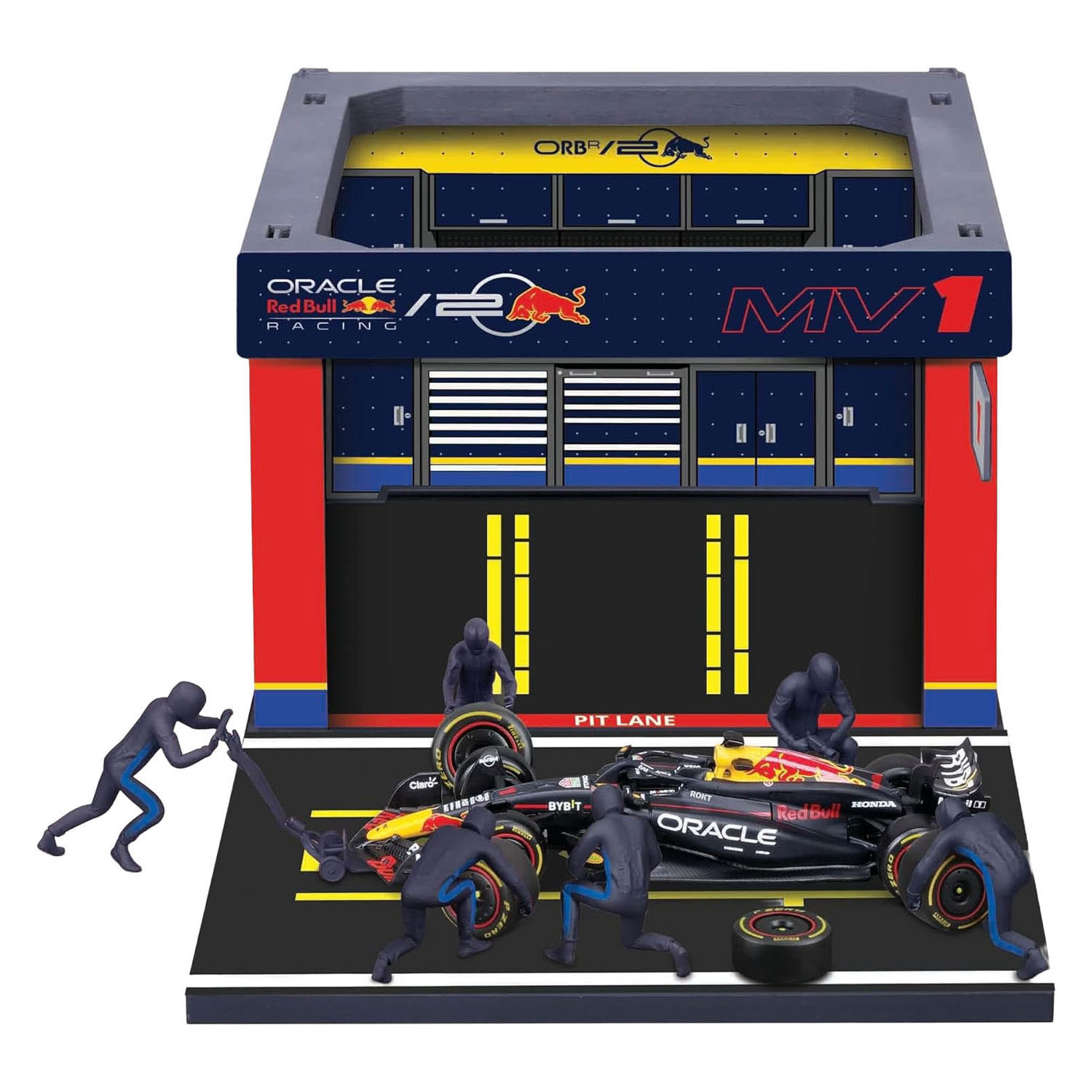 Burago Red Bull Pit Pass met Max Verstappen - 1:43