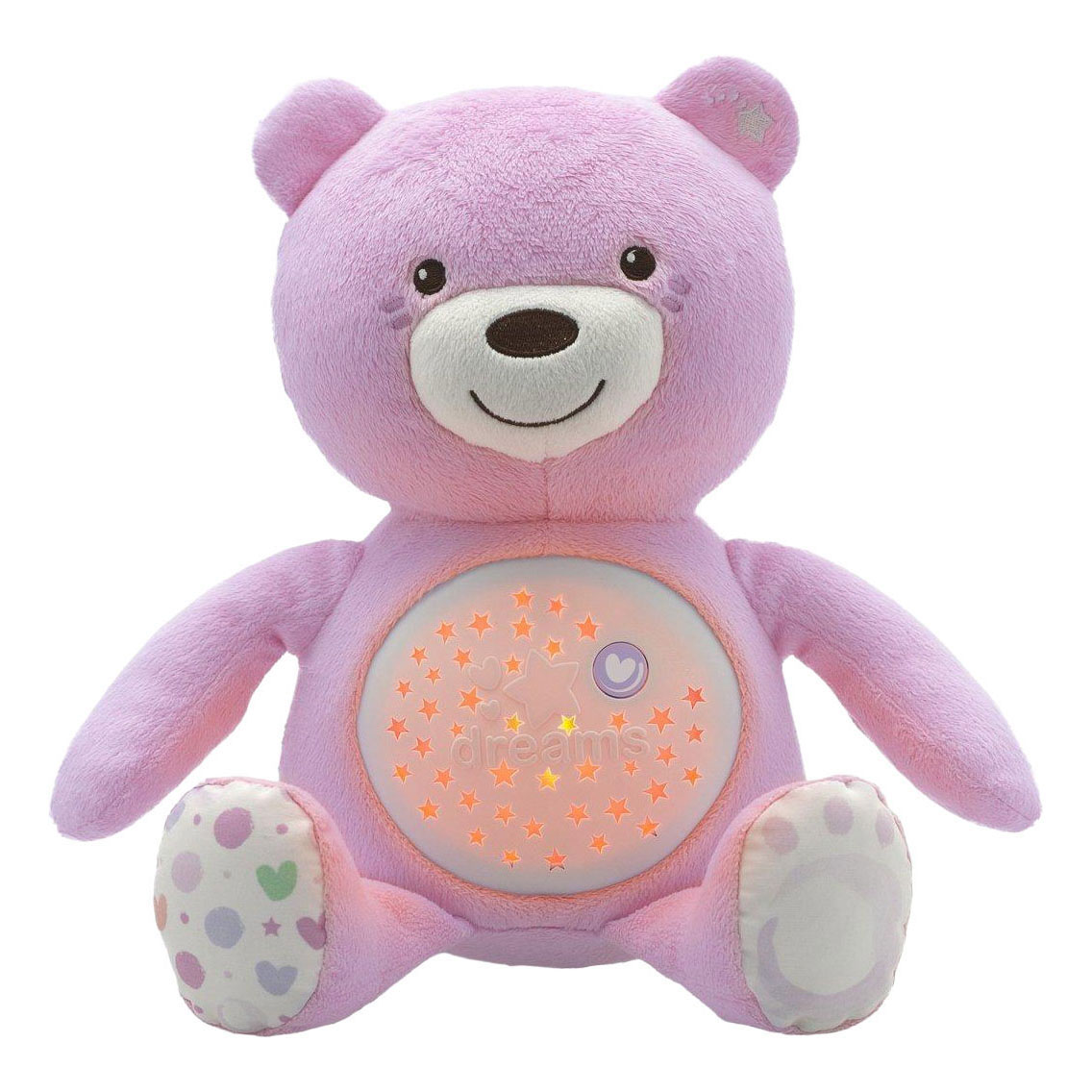 Knuffel projector Baby Bear First Dreams roze