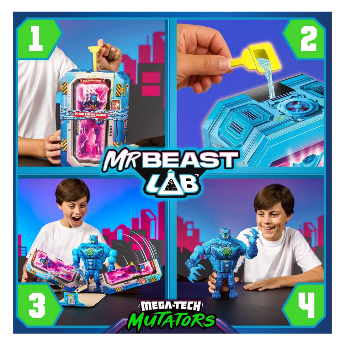 MrBeast Lab Mega-Tech Mutators Speelfiguur