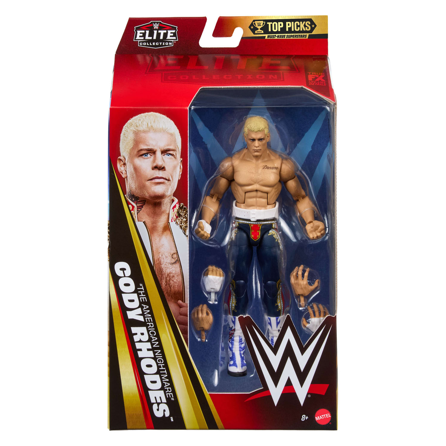 WWE Elite Collection The Amercian Nightmare Cody Rhodes Actiefiguur - 17cm