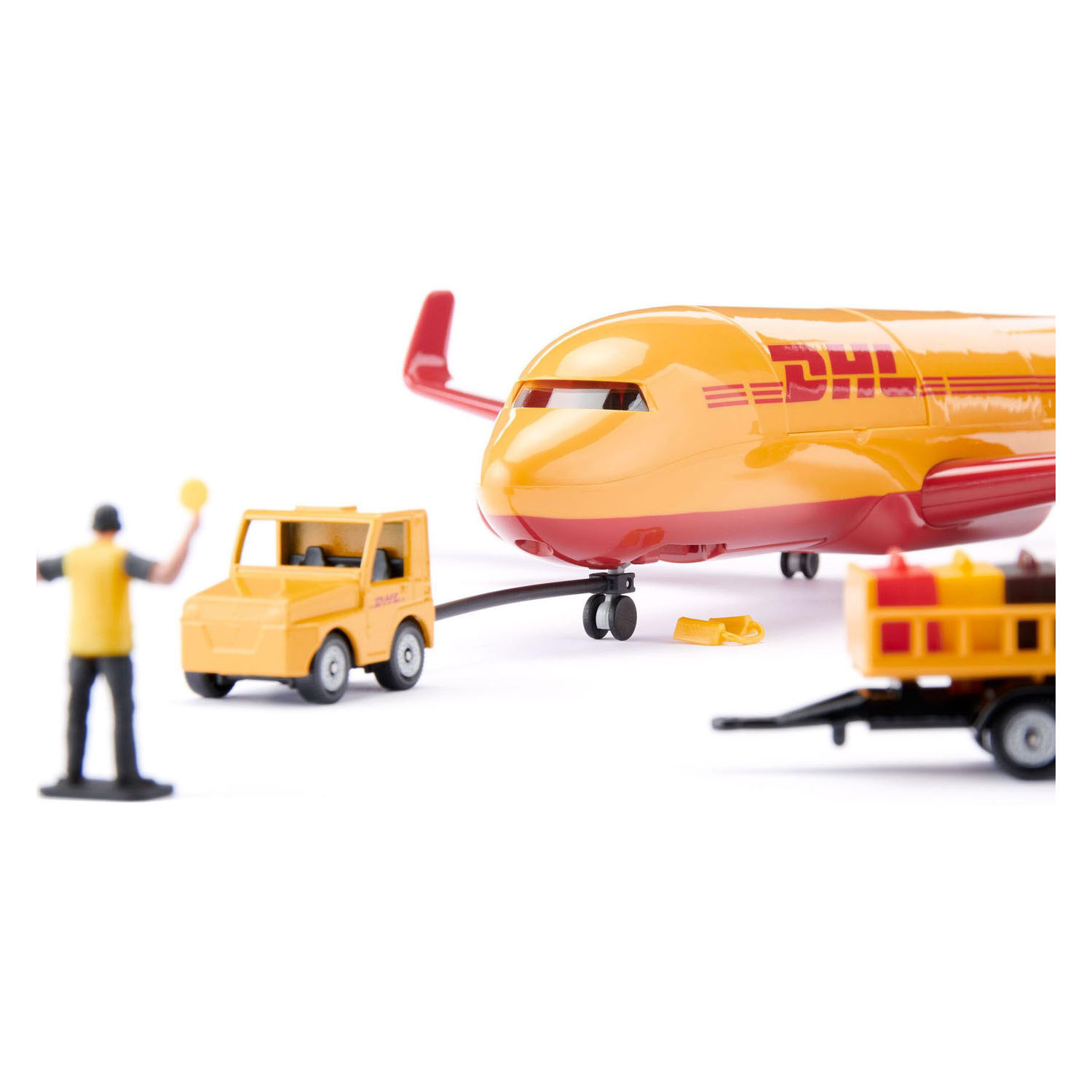 Siku 1702 DHL Cargo Vliegtuig met Accessories