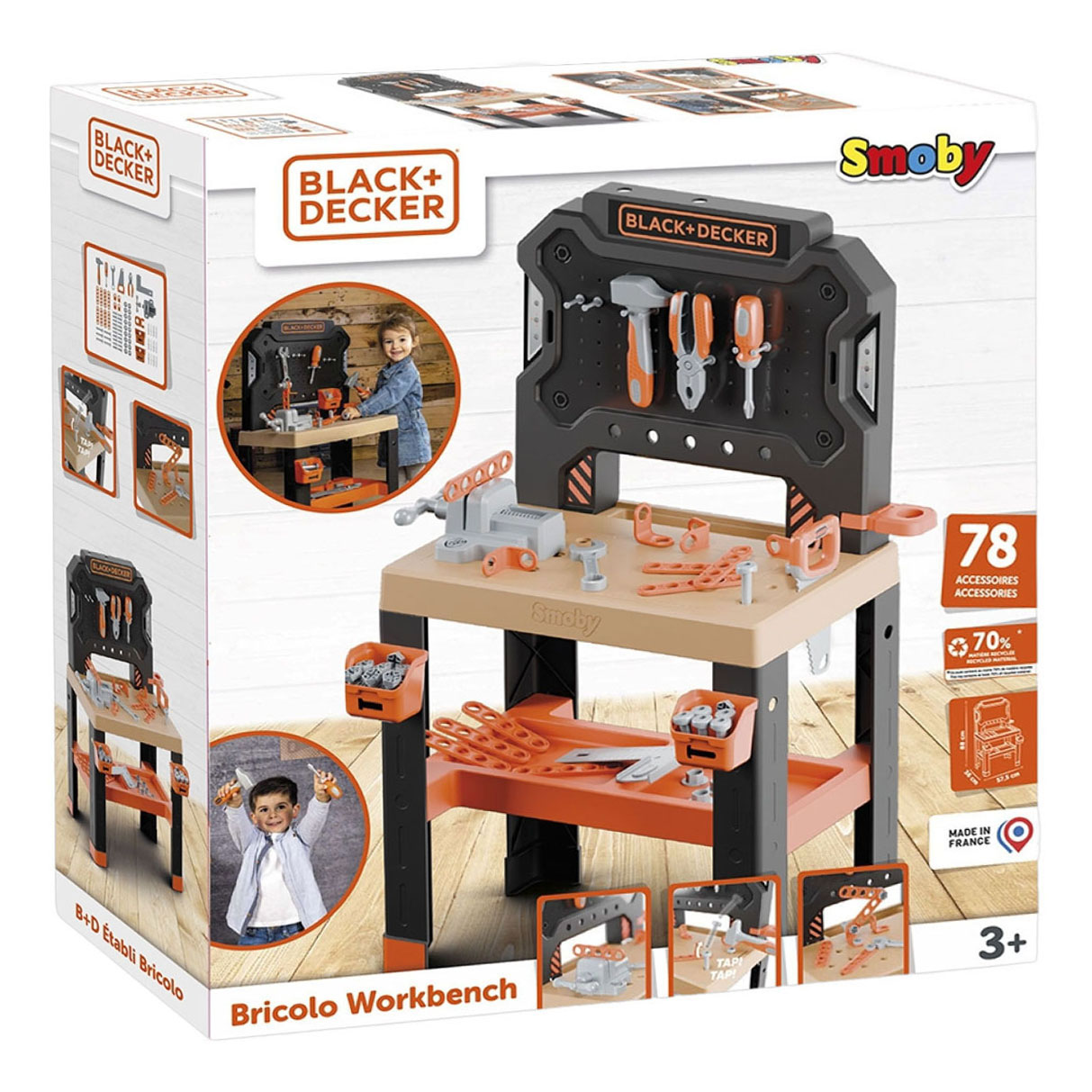 Smoby Werkbank Black & Decker - 78dlg.