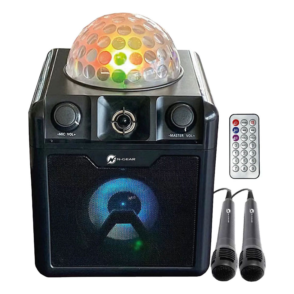 N-Gear Disco Block 410 Bluetooth Speaker Karaoke Set