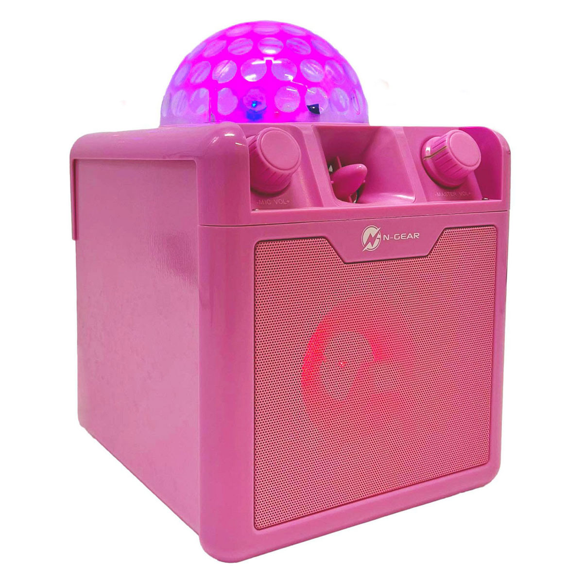 N-Gear Disco Block 410 Bluetooth Speaker Karaoke Set - Roze