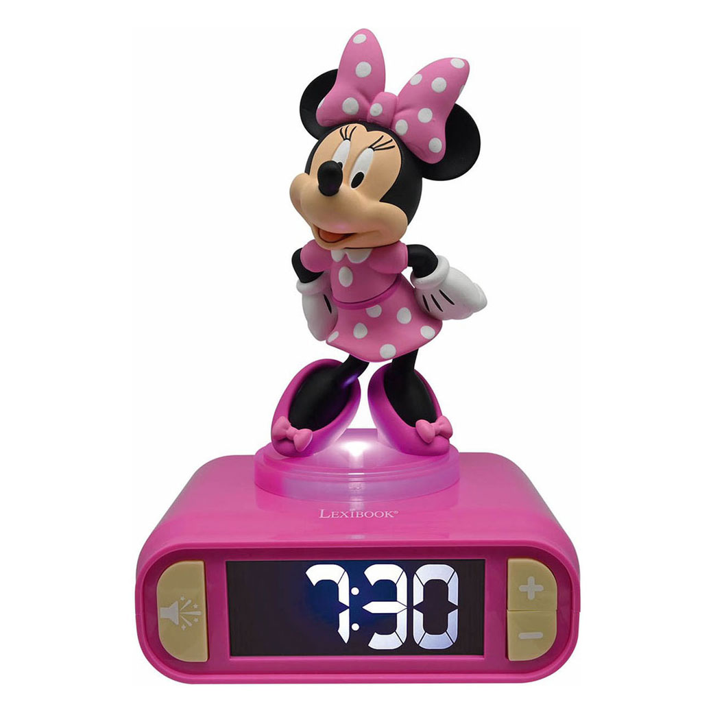 Minnie Mouse 3D Digitale Wekker met Licht en Geluid
