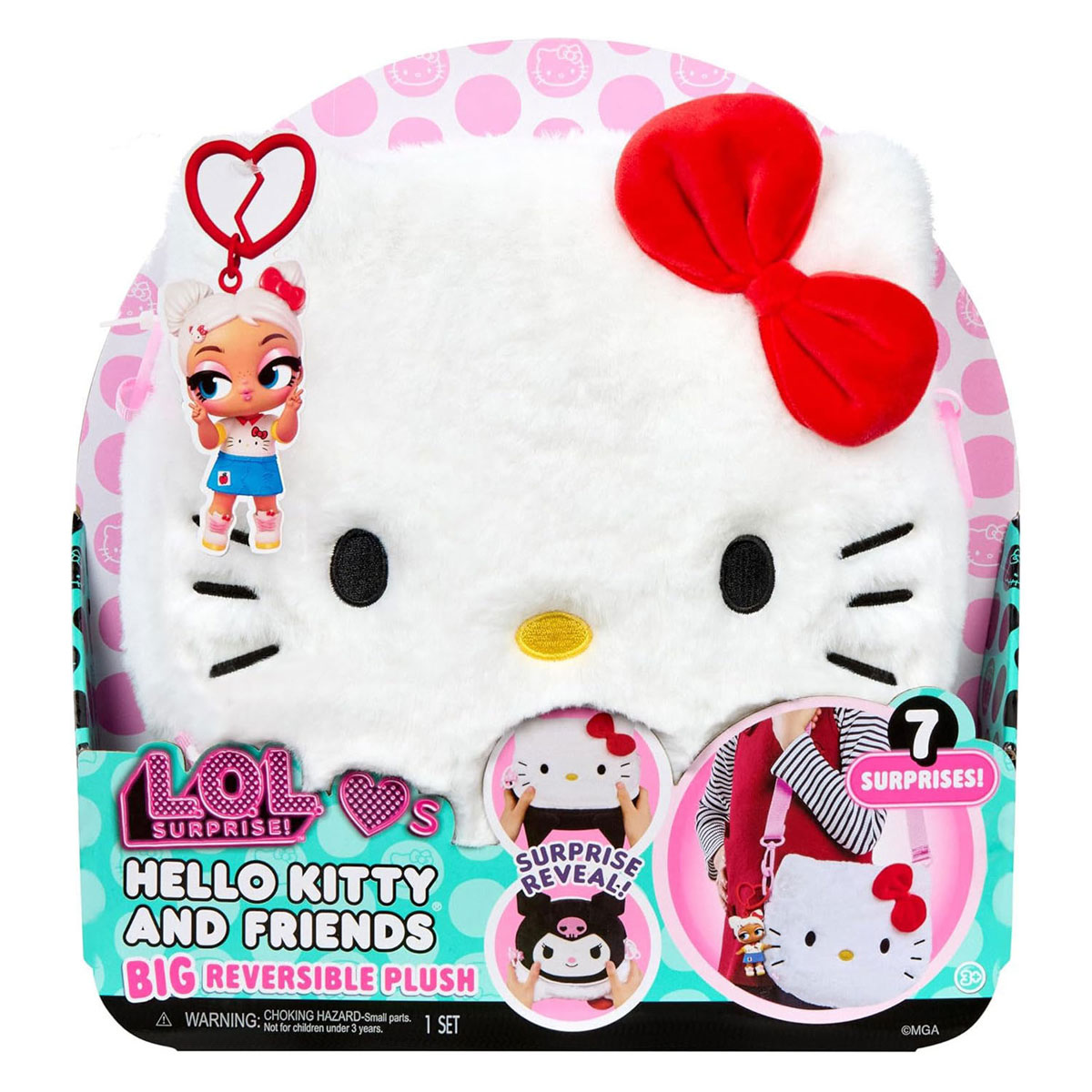 L.O.L. Surprise Loves Hello Kitty & Friends Big Reversible Pluche Personage Knuffel