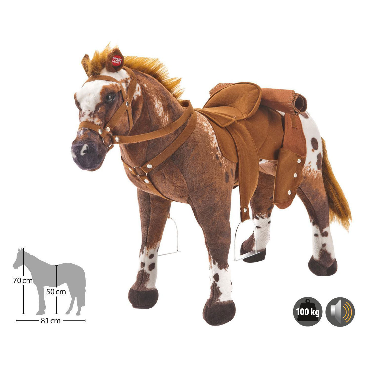 Cowboy Zitpaard met Zadel en Geluid