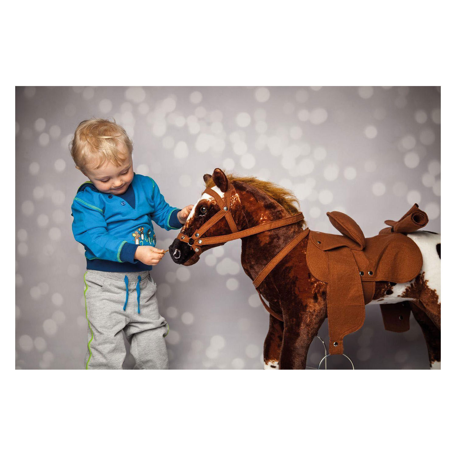 Cowboy Zitpaard met Zadel en Geluid