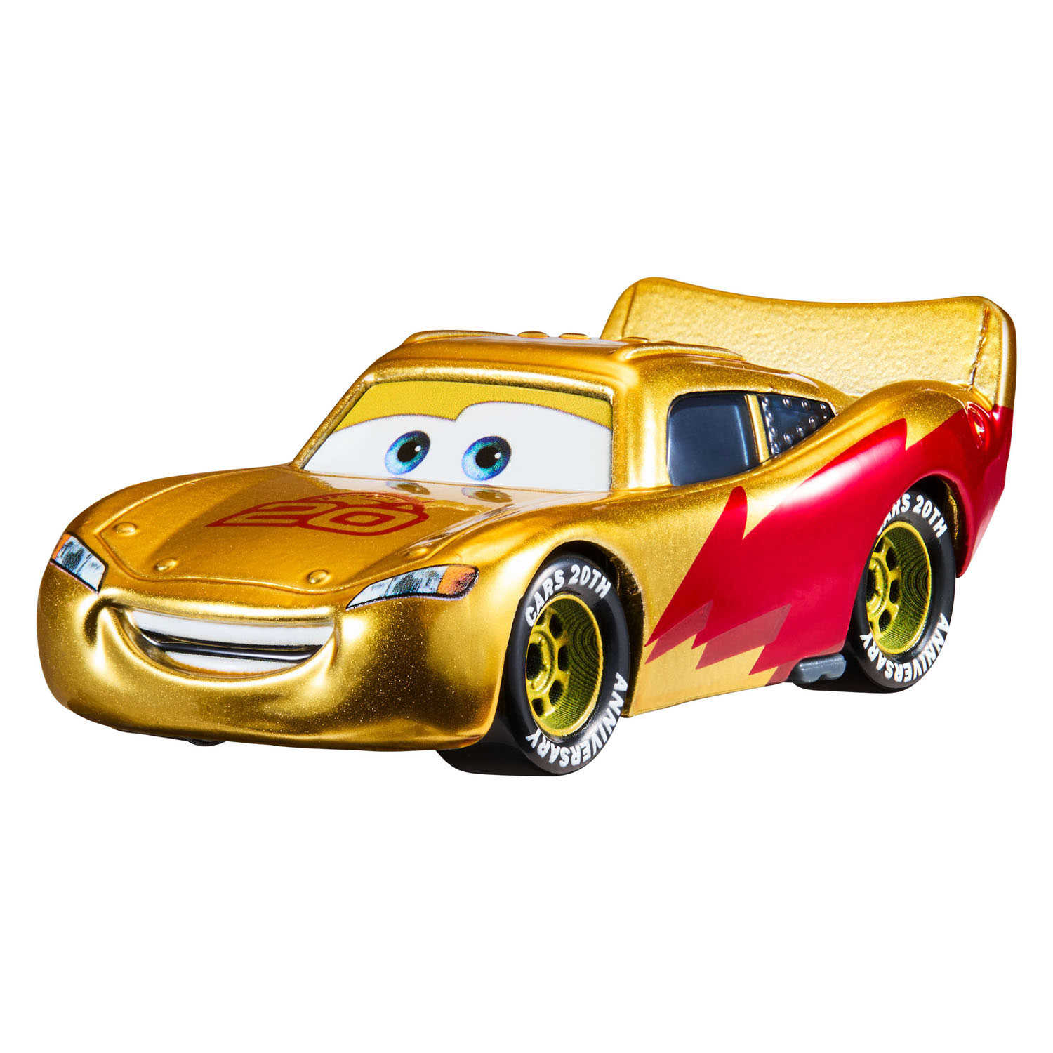 Mattel Disney Cars Lightning Mcqueen 20th Anniversary Golden Exclusive Speelgoedauto