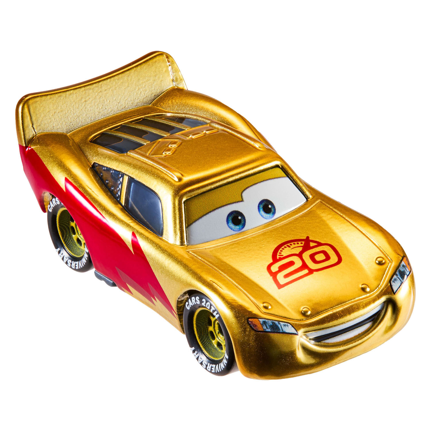 Mattel Disney Cars Lightning Mcqueen 20th Anniversary Golden Exclusive Speelgoedauto
