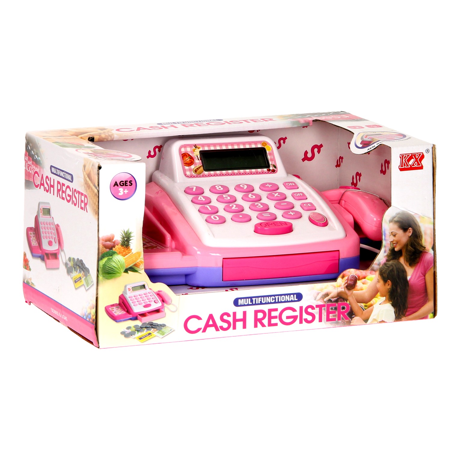 Caisse enregistreuse jouet rose