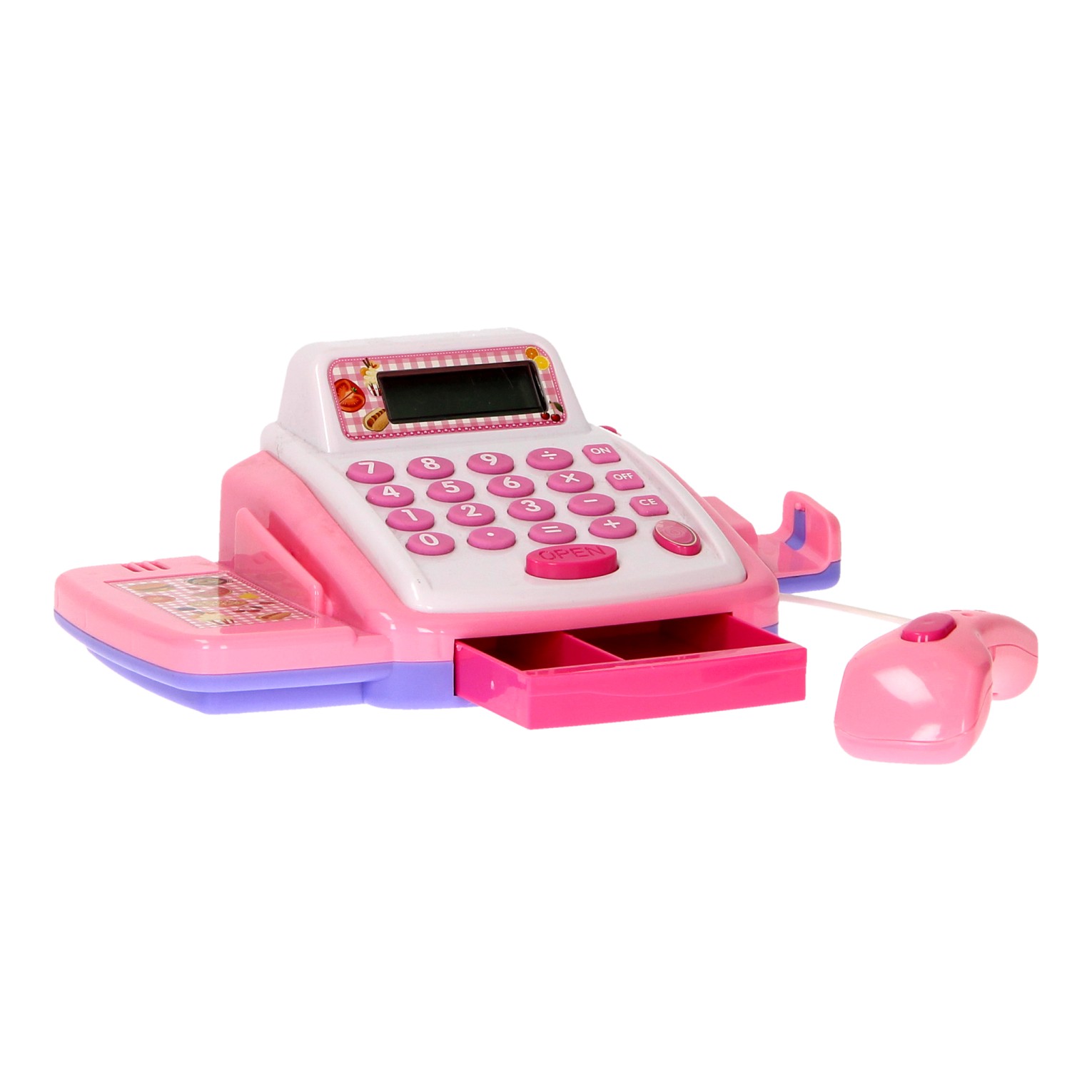 Caisse enregistreuse jouet rose