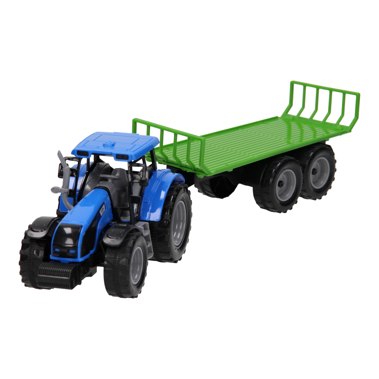 Traktor mit Flachwagen 1:32