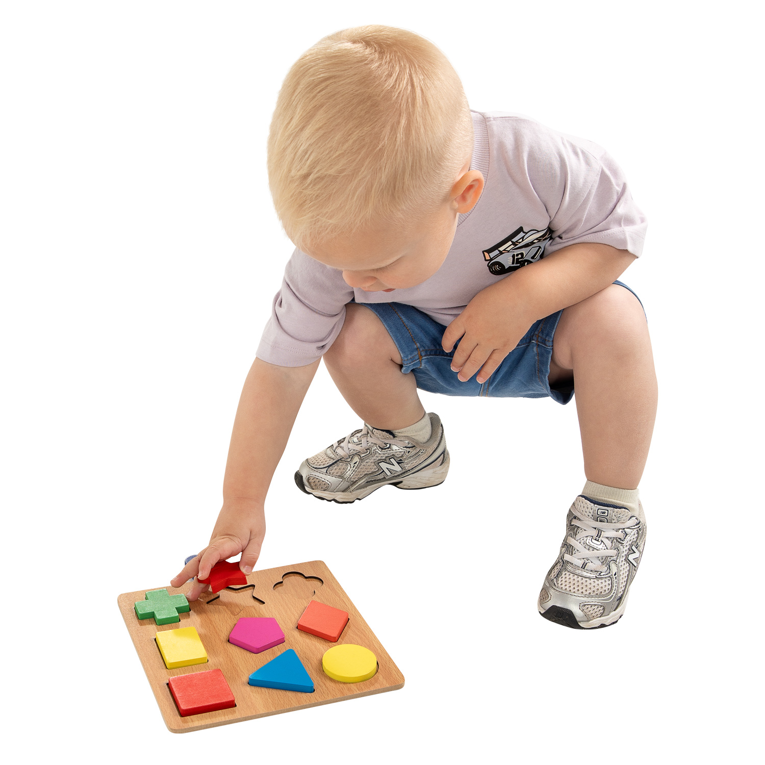 Holz-Formenpuzzle, 9-tlg.