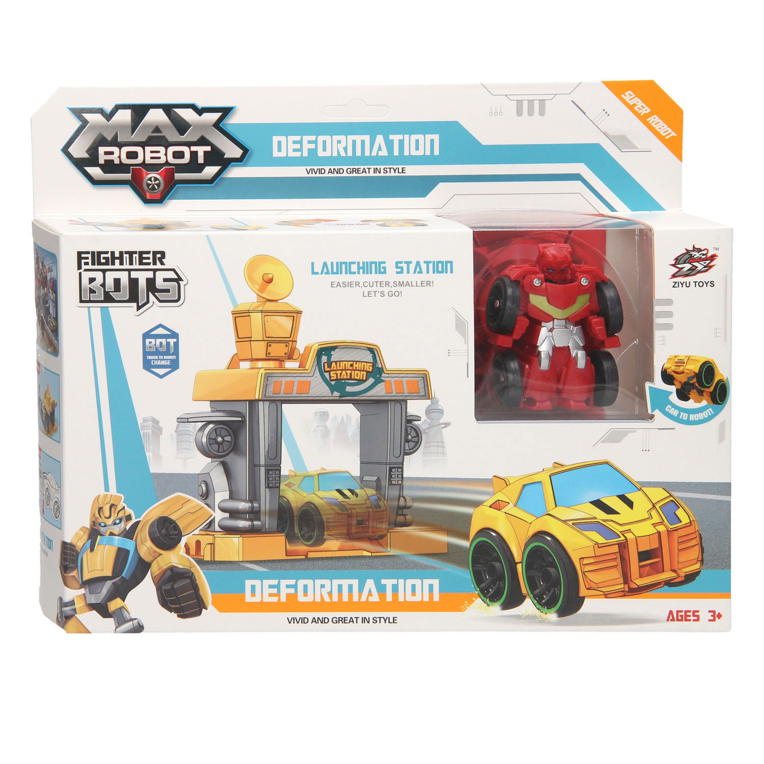 Max Robot Transformer Set Startbahn – Gelb