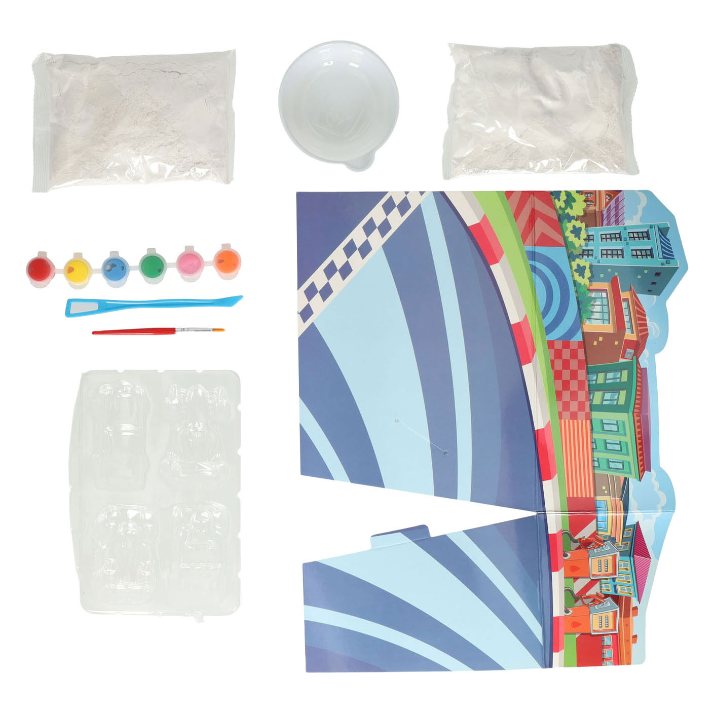 Gipsabdruck und Fahrzeugbemalung