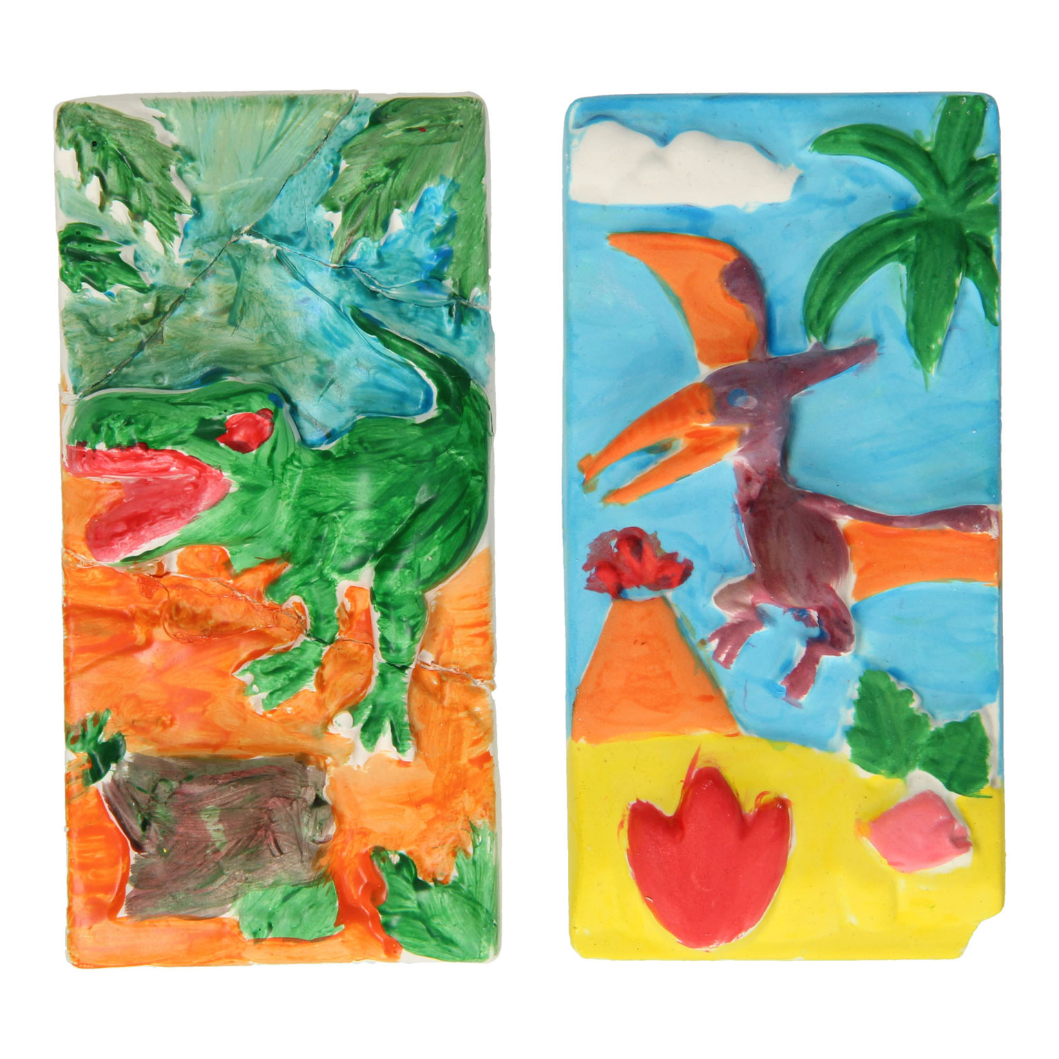 Ensemble Peinture Plâtre Dinosaures - Dinosor Paint Set