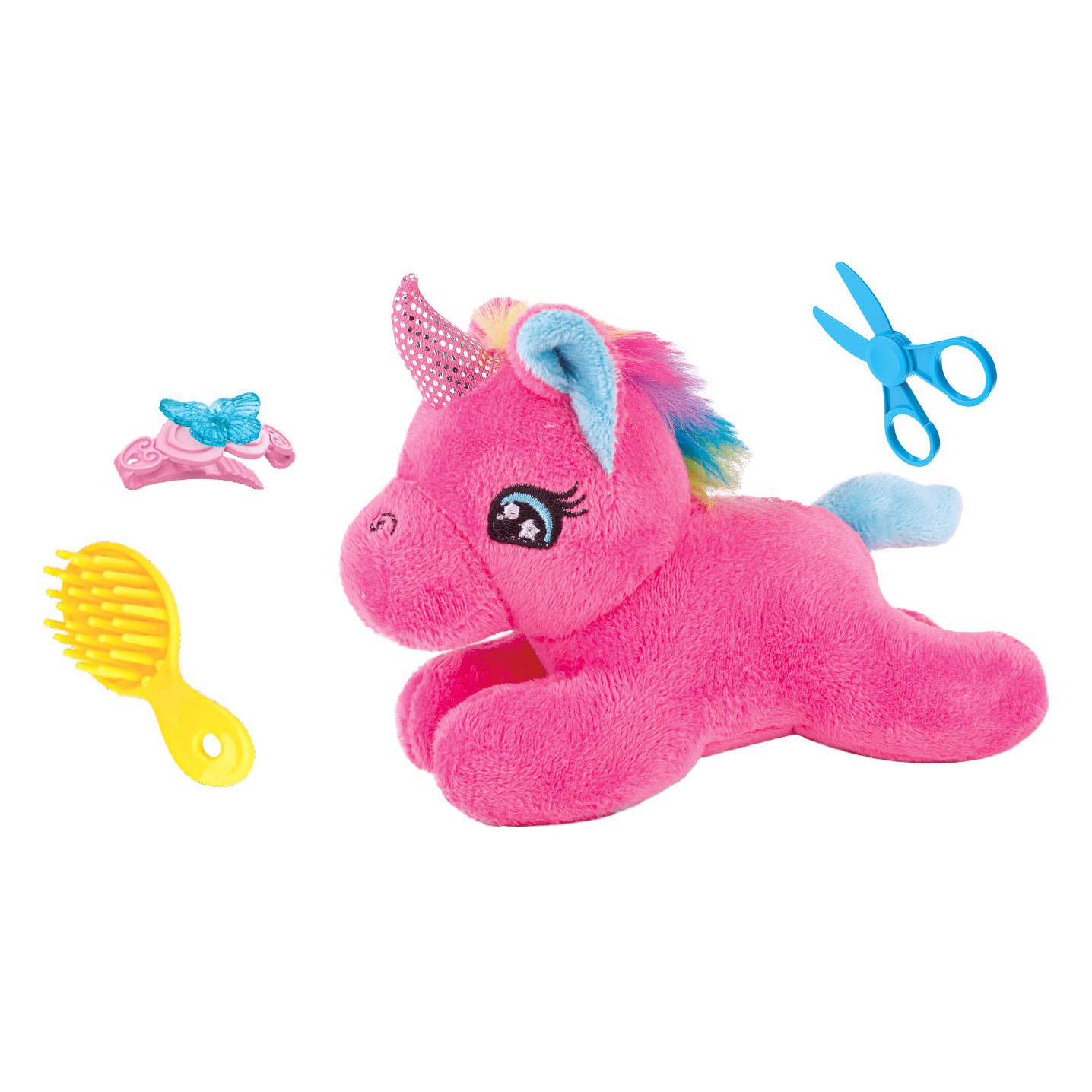 Peluche licorne dans une valise de voyage