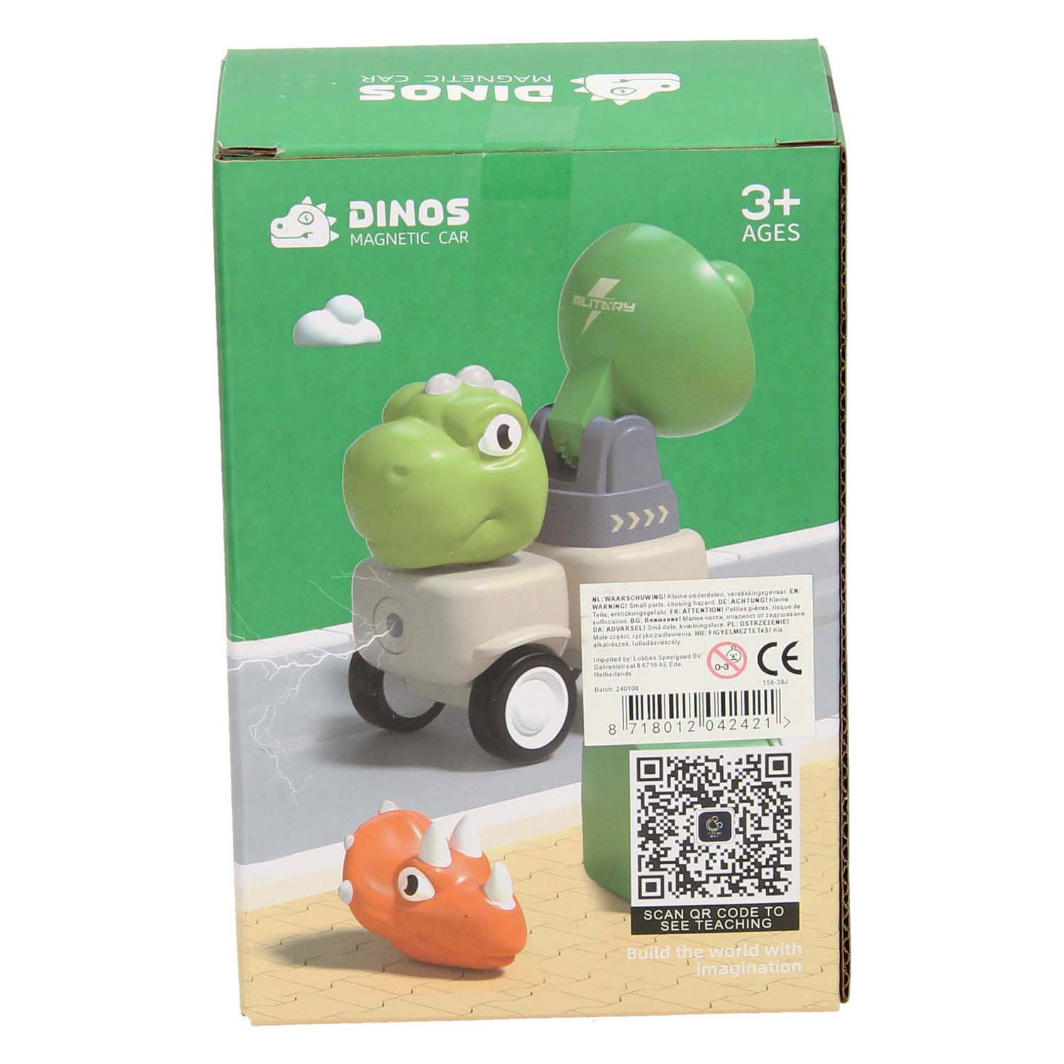 Jeu d'aimants Dino, 8 pcs.