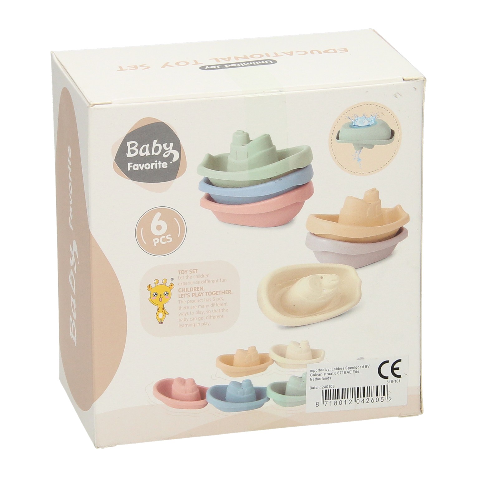 Bateaux de bain Pastel, 6 pcs.