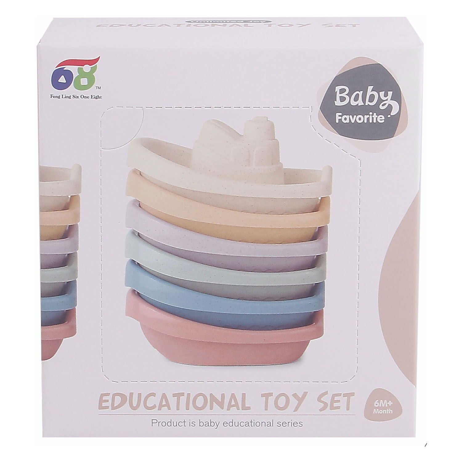 Bateaux de bain Pastel, 6 pcs.