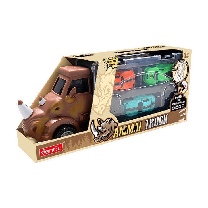 Dino Transporter avec voitures marron