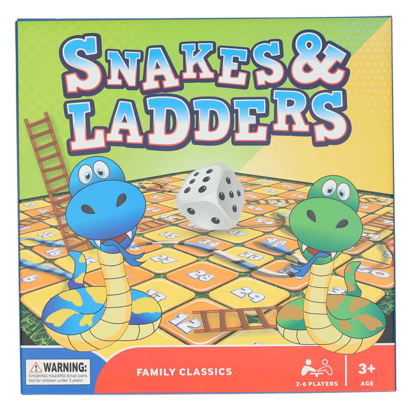 Brettspiel „Schlangen und Leitern“.