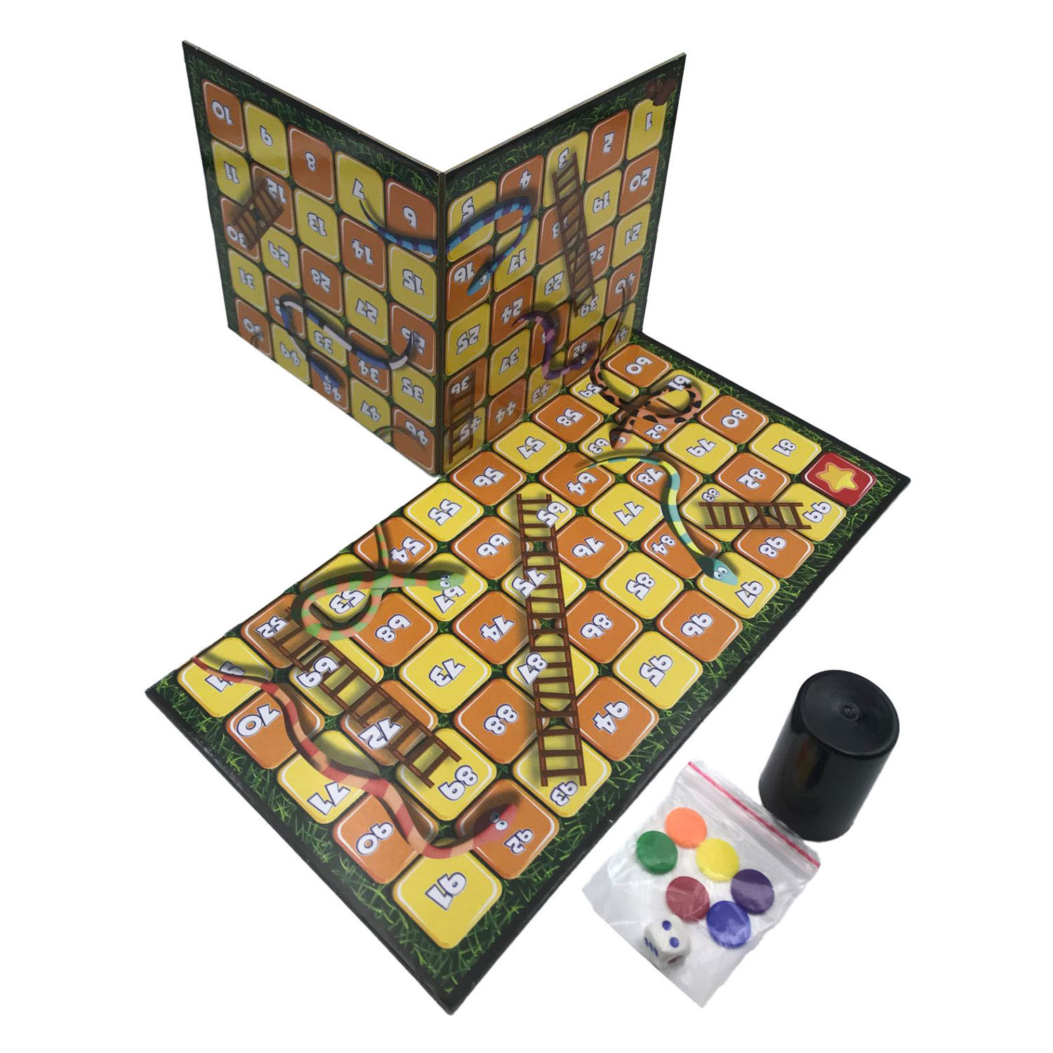 Brettspiel „Schlangen und Leitern“.