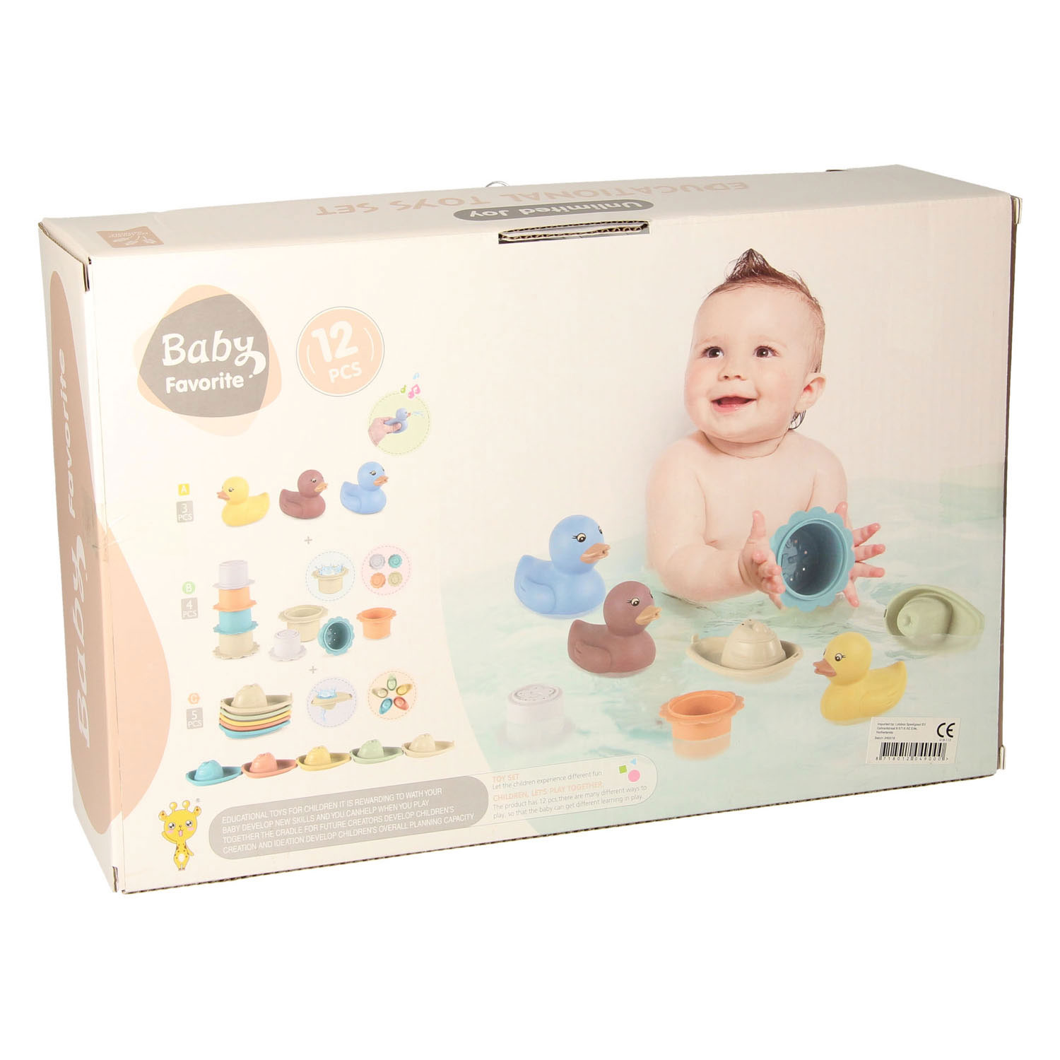 Set de Jouets de Bain Pastel