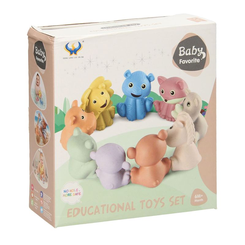 Pastel familial des animaux de bain, 9 pcs.