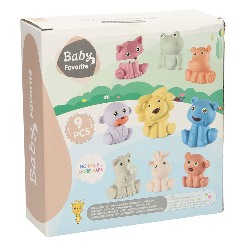 Pastel familial des animaux de bain, 9 pcs.