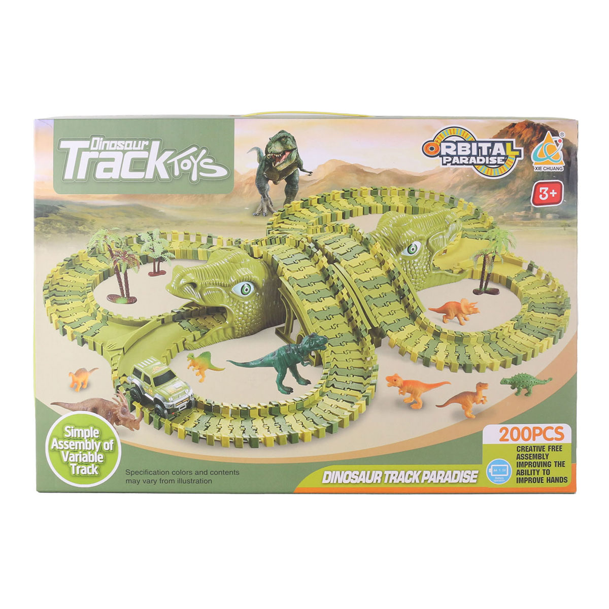 Ensemble de jeu avancé Dinotrack, 200 pièces.