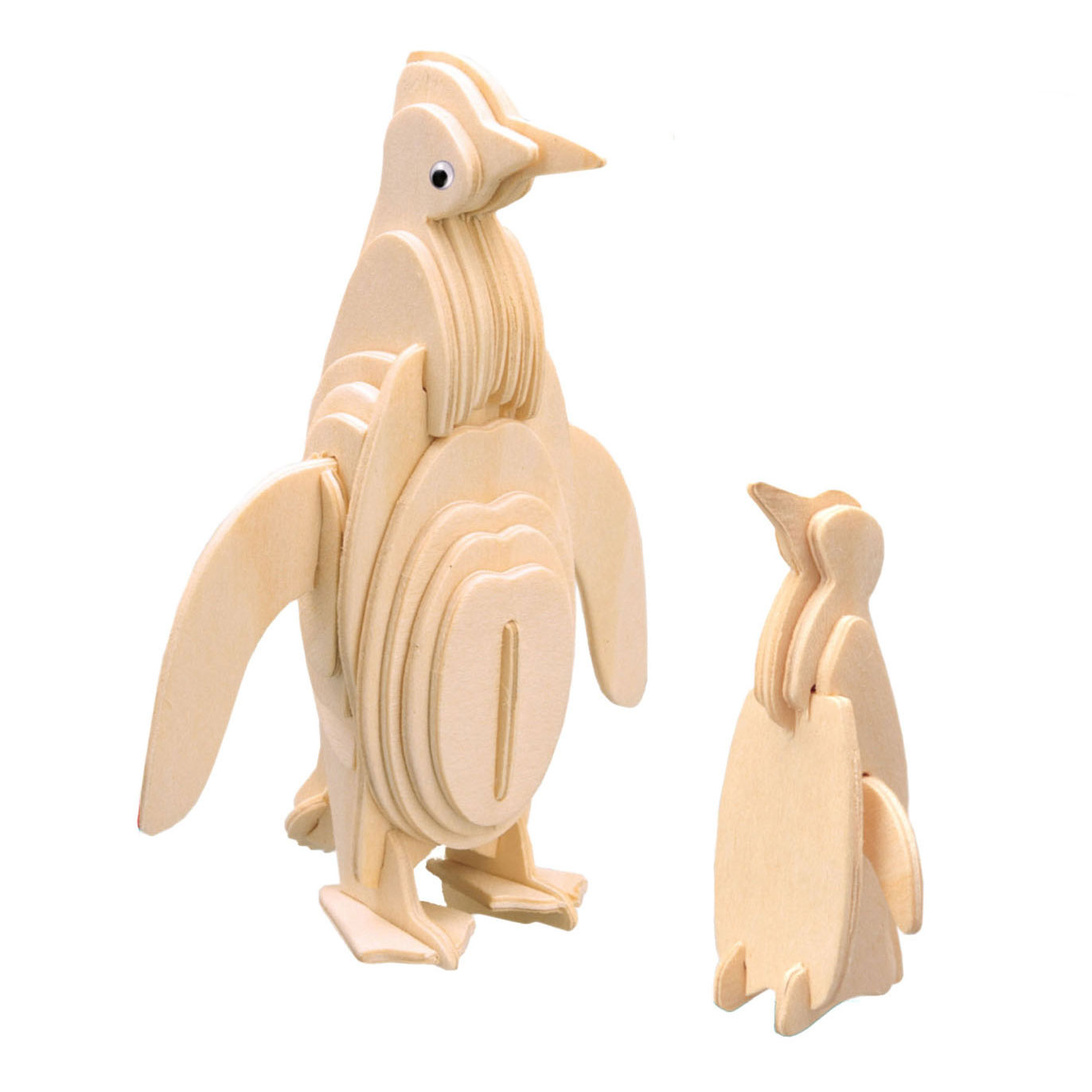 Holzbausatz Pinguinfamilie