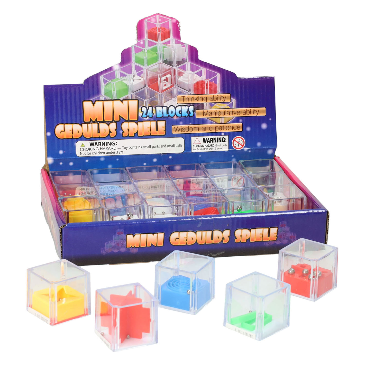 Geduldspielwürfel, 24-tlg.