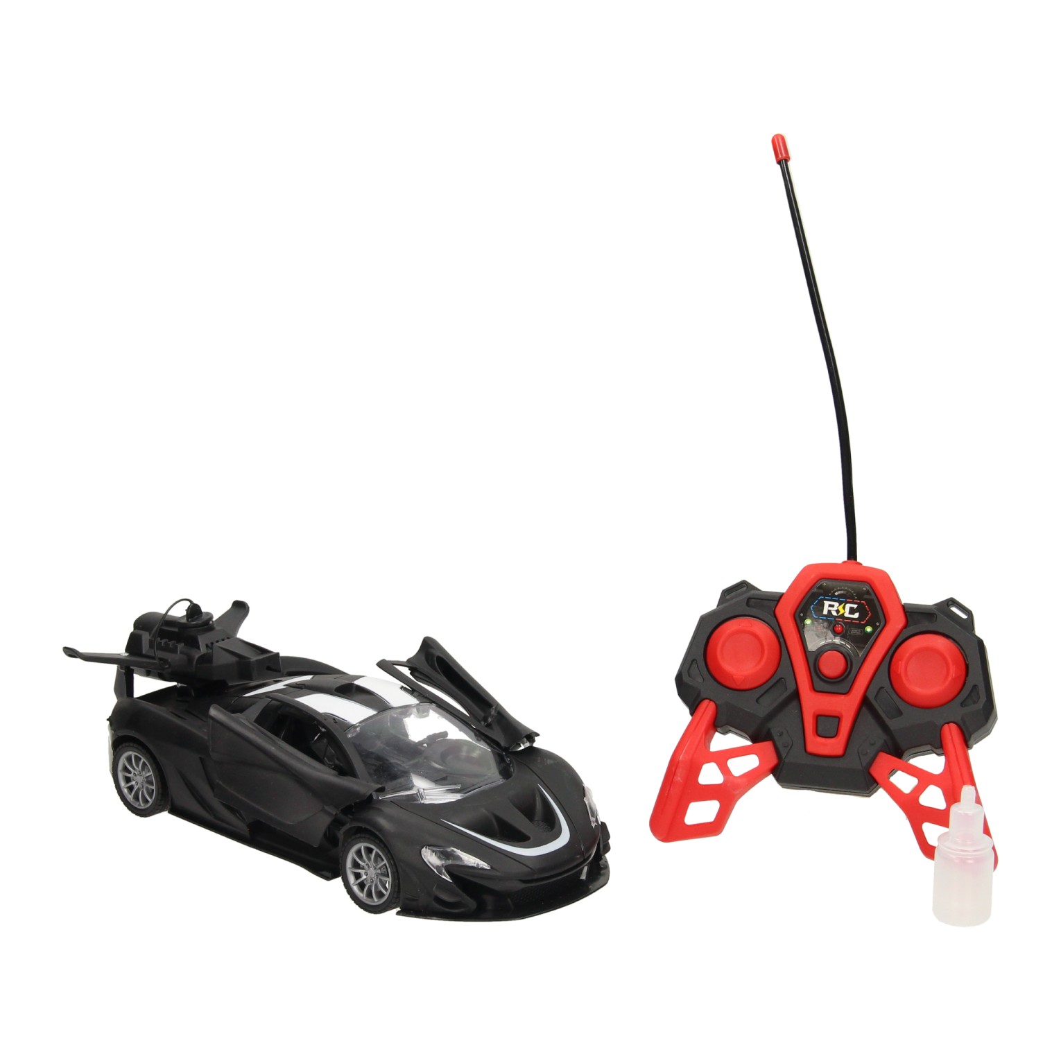 Voiture de sport RC avec fonction vapeur noire