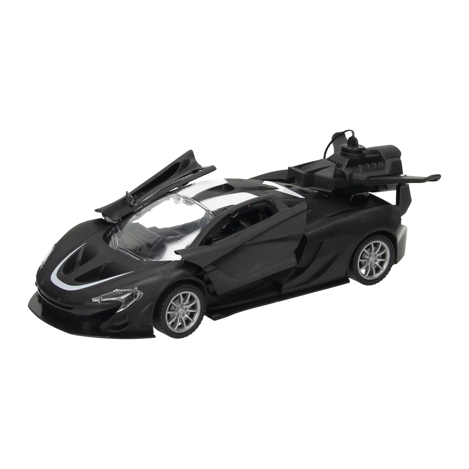 Voiture de sport RC avec fonction vapeur noire