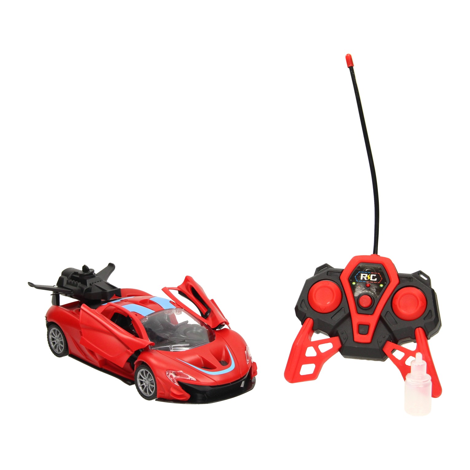 Voiture de sport RC avec fonction vapeur rouge