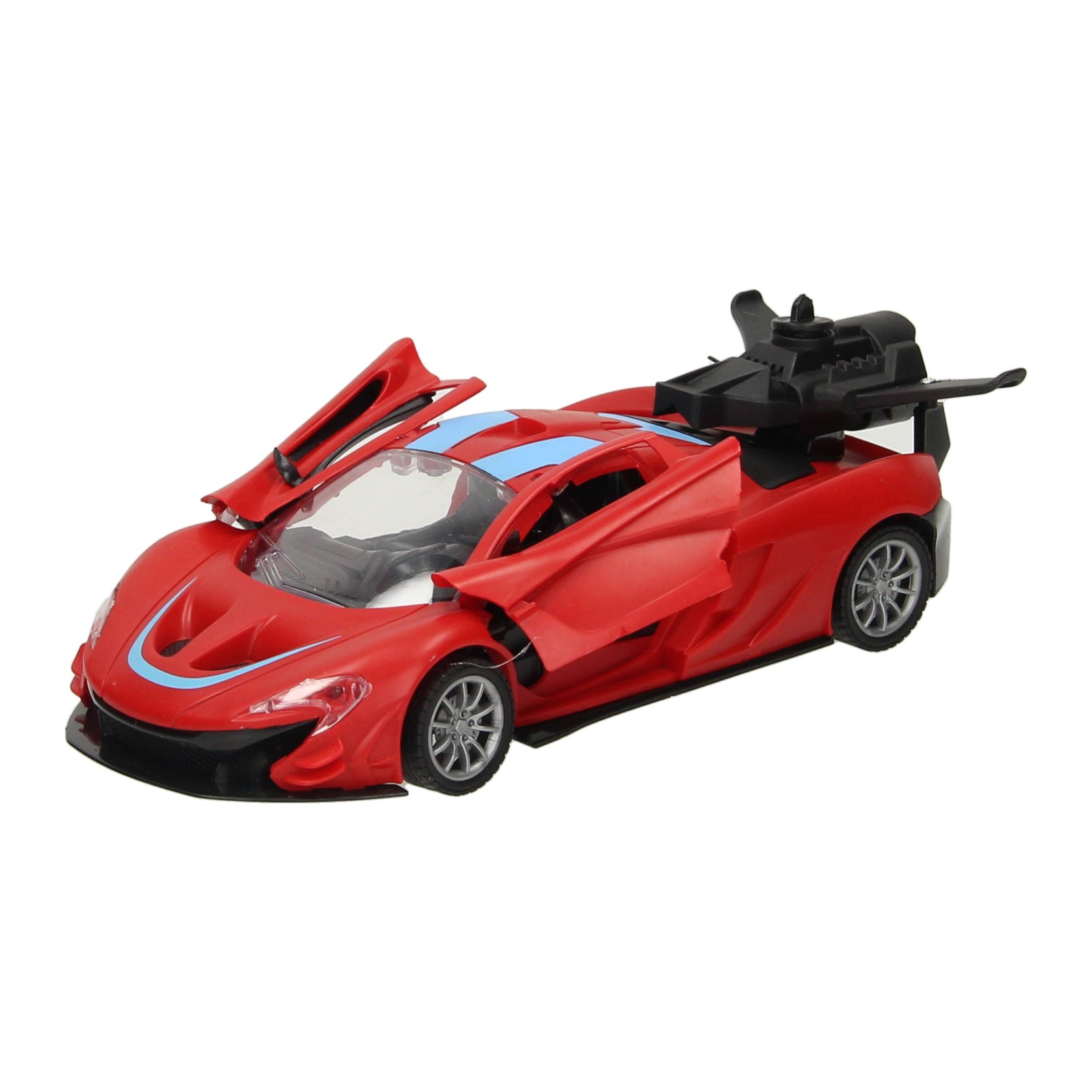 Voiture de sport RC avec fonction vapeur rouge